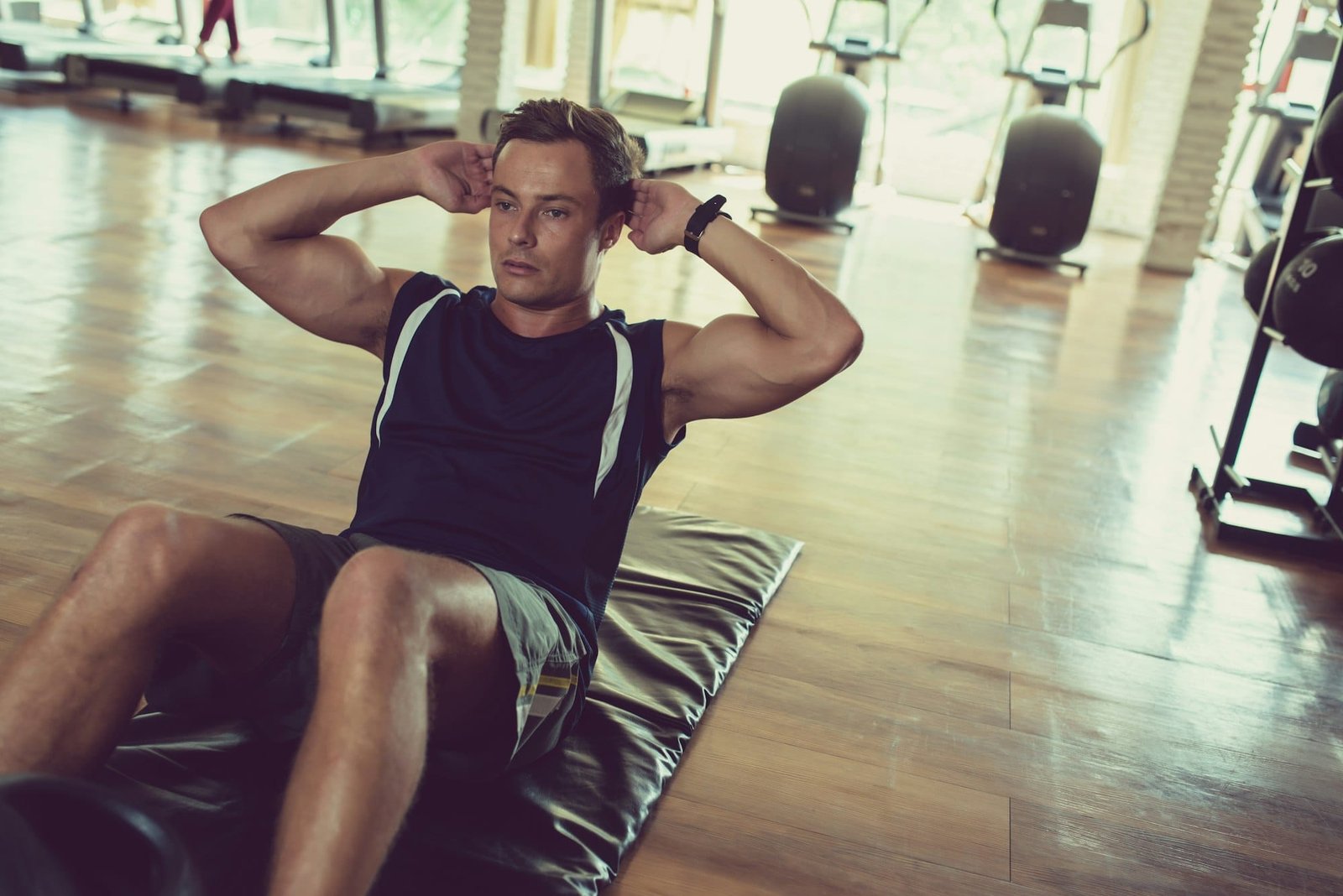 Doing Abdominal Crunches